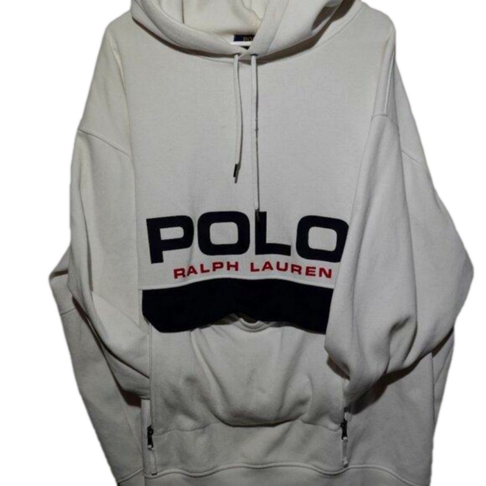 Polo by Ralph Lauren White Hoodie with Black and Red Logo. Make an offer.